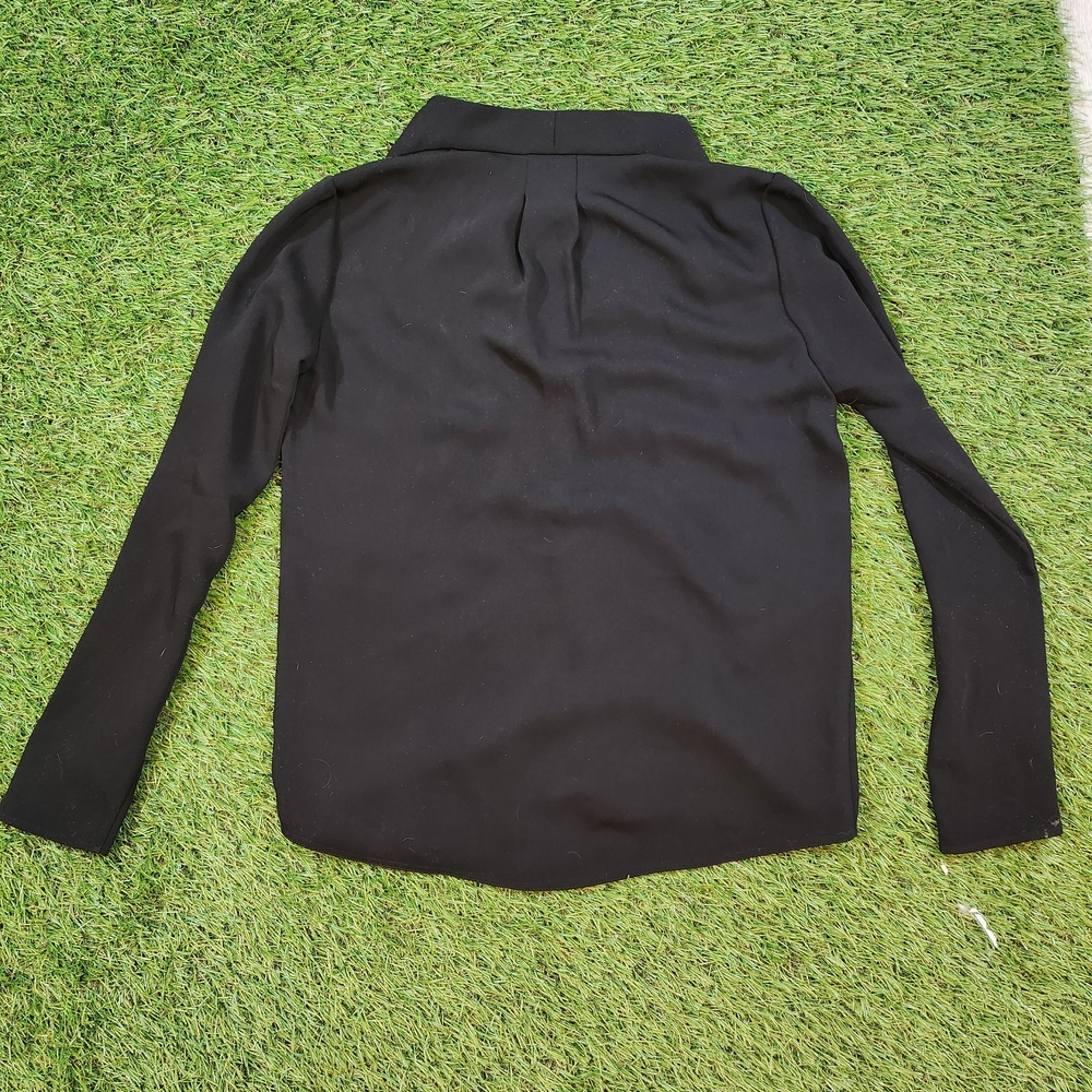 Babaton Black Long Sleeve Draped Blouse Great Condition - Picture 4 of 6